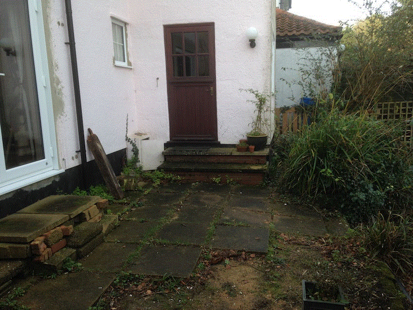 Family area needing renovation.